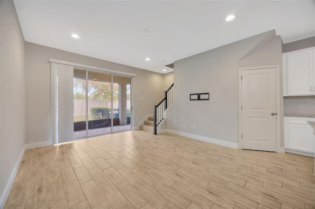 empty room featuring light hardwood / wood-style flooring