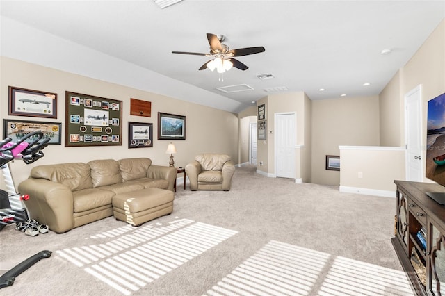 view of carpeted living room