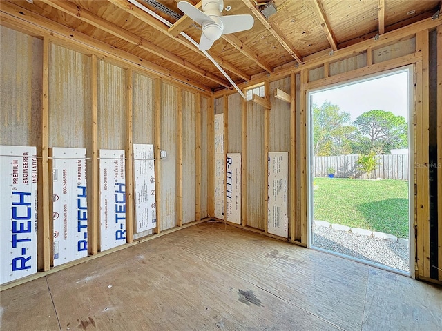 storage with ceiling fan