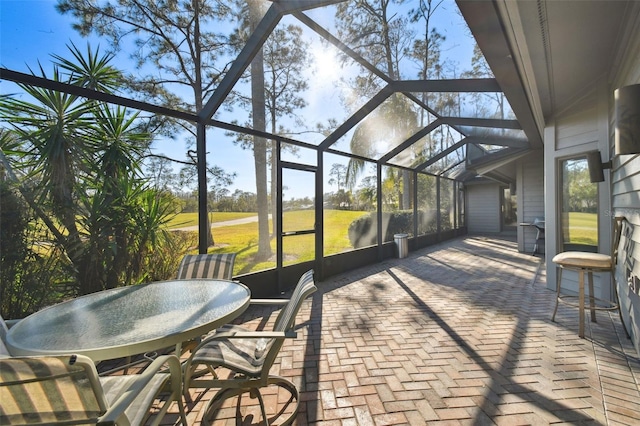 5474 Kemkerry Rd, Wesley Chapel, FL 33543 - view of patio / terrace with glass enclosure