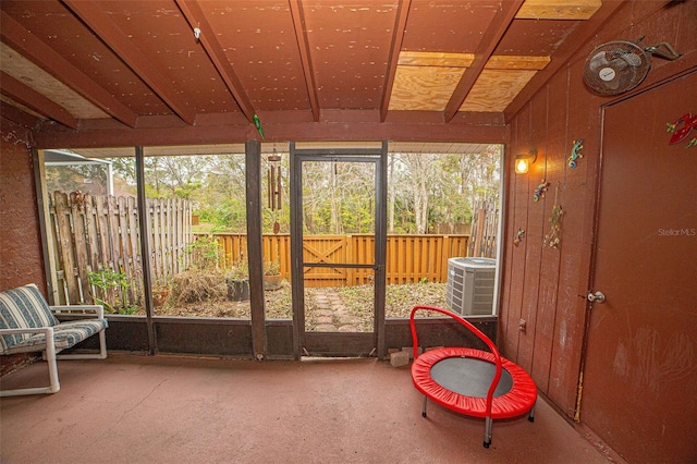 view of sunroom