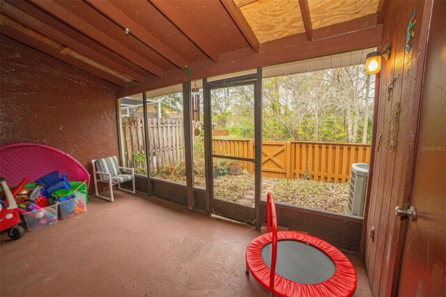 view of sunroom