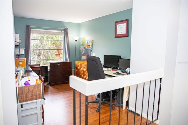 office featuring wood finished floors