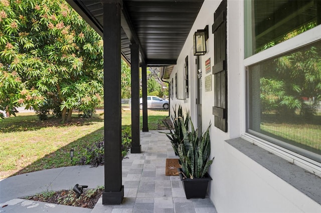 view of patio / terrace with a porch