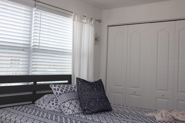 bedroom with a closet