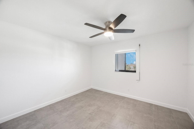 8701 Blind Pass Rd Unit 306B, St Pete Beach, FL 33706 - unfurnished room with ceiling fan and baseboards
