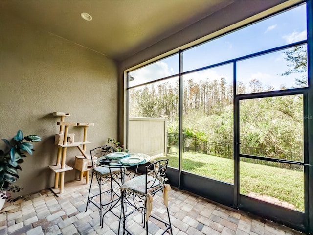 view of sunroom