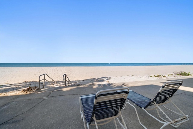 property view of water with a view of the beach