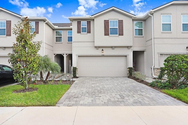 view of property with a garage