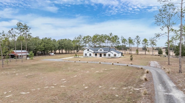 exterior space featuring a rural view