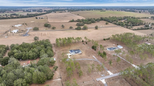 drone / aerial view featuring a rural view