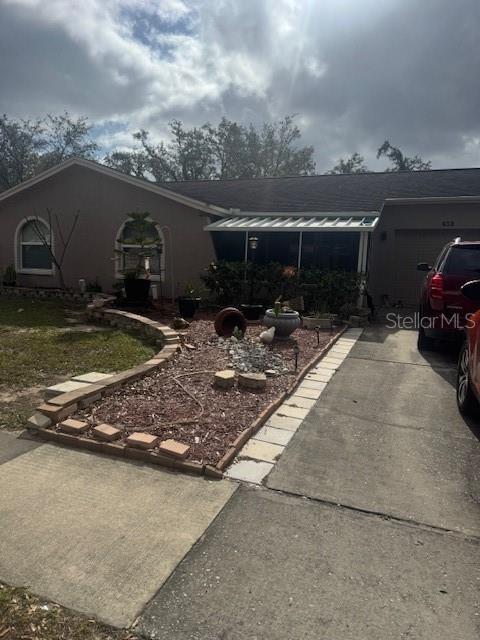 view of home's exterior with a garage