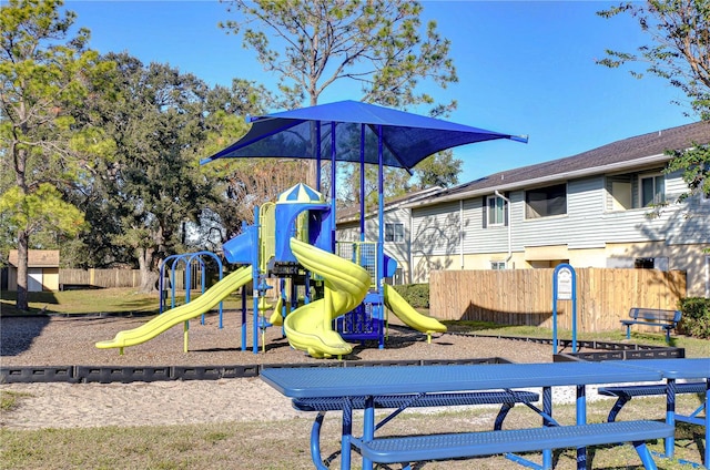 view of jungle gym