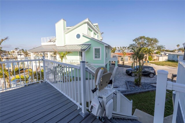 exterior space featuring a water view