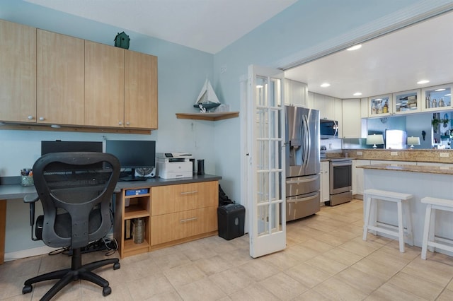 322 Windrush Blvd Unit 2, Indian Rocks Beach, FL 33785 - home office with built in desk and recessed lighting