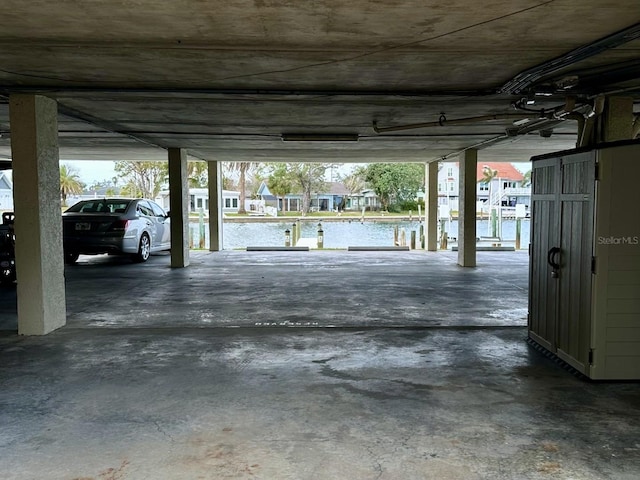 322 Windrush Blvd Unit 2, Indian Rocks Beach, FL 33785 - garage with a water view