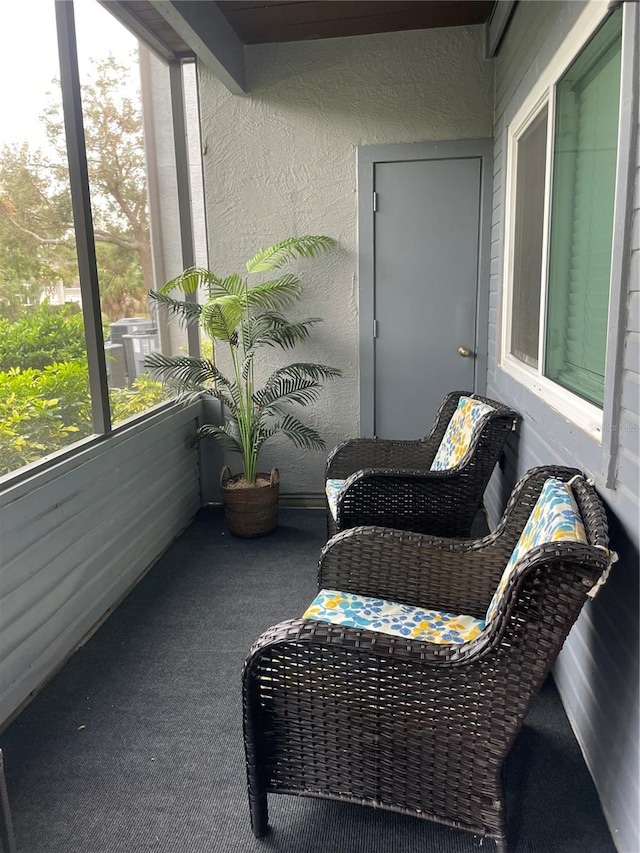 view of sunroom