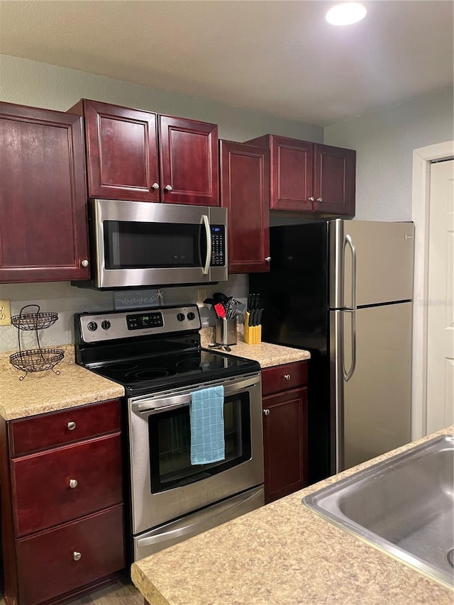 kitchen featuring sink and appliances with stainless steel finishes