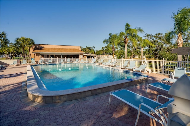 view of pool with a patio