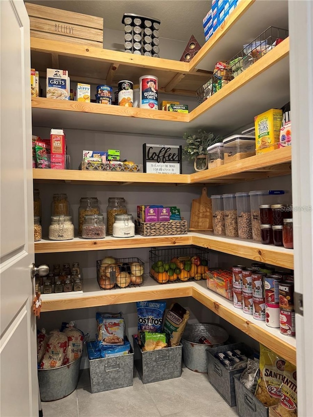 view of pantry