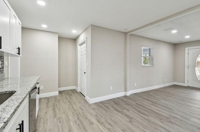 interior space featuring light hardwood / wood-style flooring