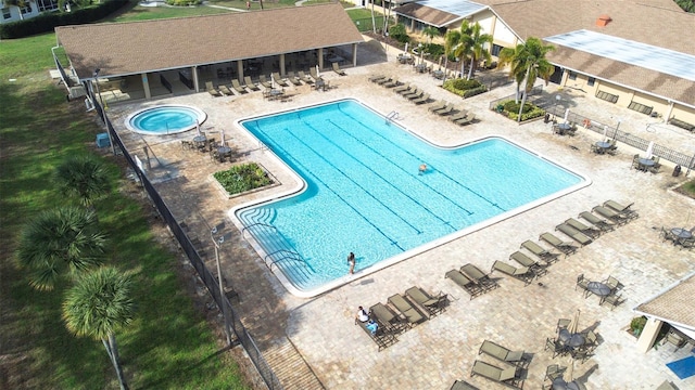 view of pool featuring a patio area