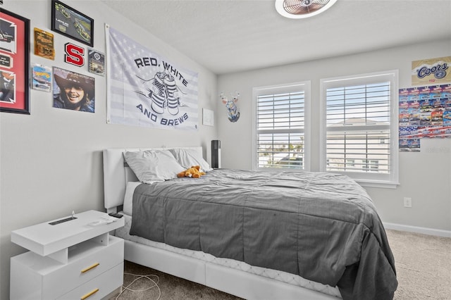 view of carpeted bedroom