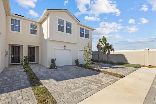 view of home's exterior with a garage