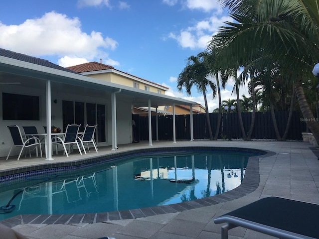 view of pool with a patio area