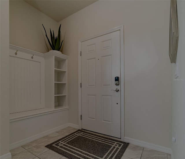 view of tiled entrance foyer