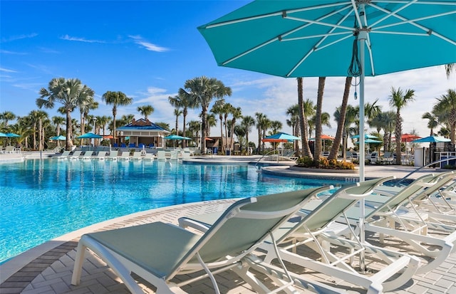 1166 Aloha Blvd, Davenport, FL 33897 - community pool featuring a patio area