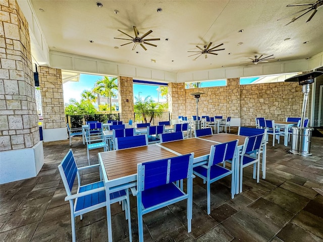 1166 Aloha Blvd, Davenport, FL 33897 - view of patio / terrace with outdoor dining area and ceiling fan