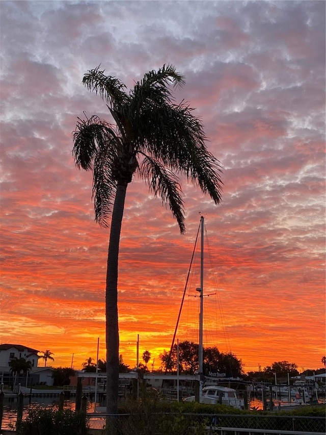 view of nature at dusk