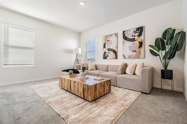 view of carpeted living room