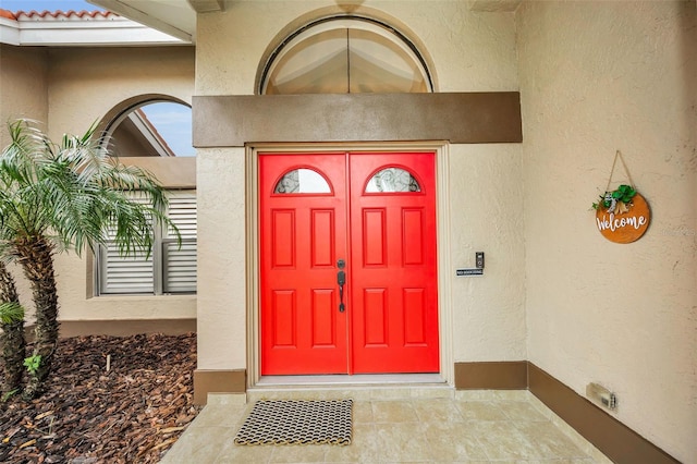 view of doorway to property