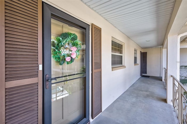 view of doorway to property