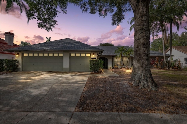 view of front of house featuring a garage