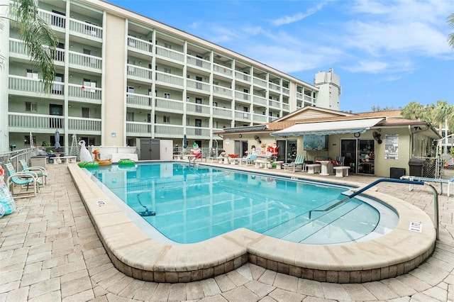 view of pool with a patio