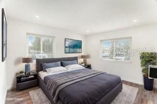 bedroom featuring hardwood / wood-style flooring