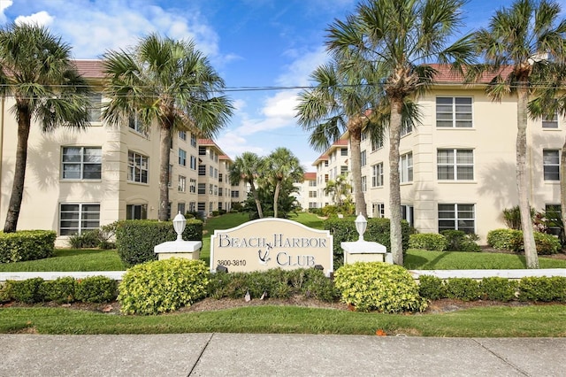 view of community sign