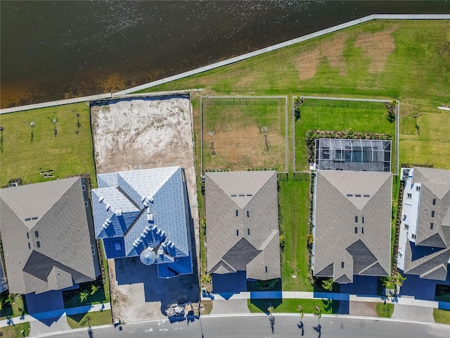 drone / aerial view with a residential view