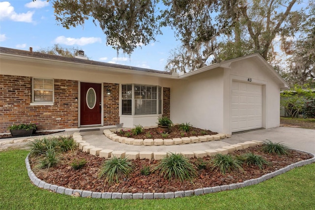 ranch-style house with a garage