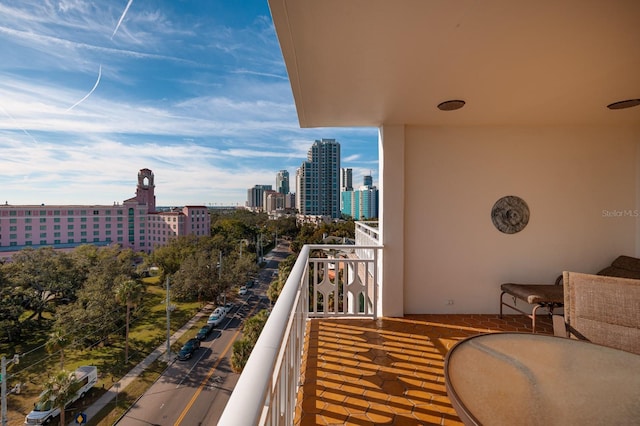 view of balcony