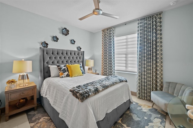 17702 Cresswind Ter, Bradenton, FL 34211 - tiled bedroom featuring ceiling fan