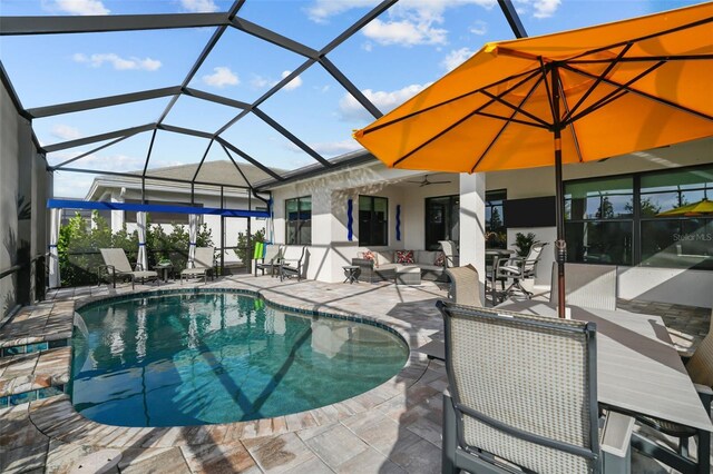 17702 Cresswind Ter, Bradenton, FL 34211 - outdoor pool with a patio area and a lanai
