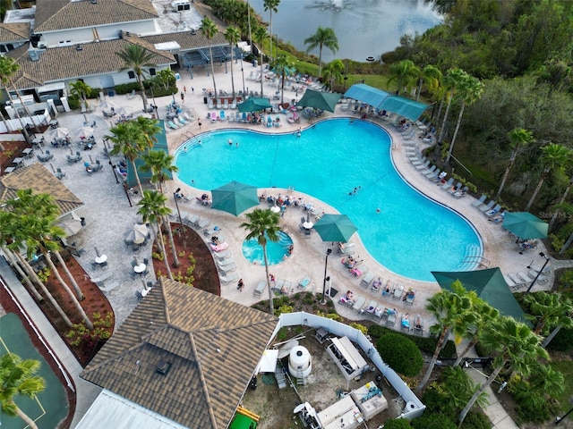 view of pool featuring a patio area