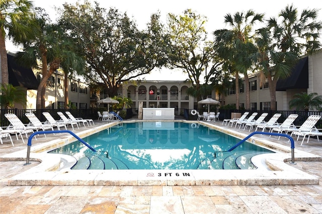 view of pool with a patio