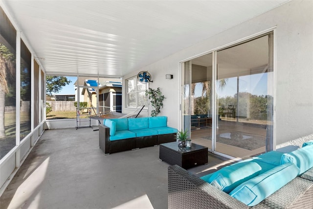 view of sunroom / solarium