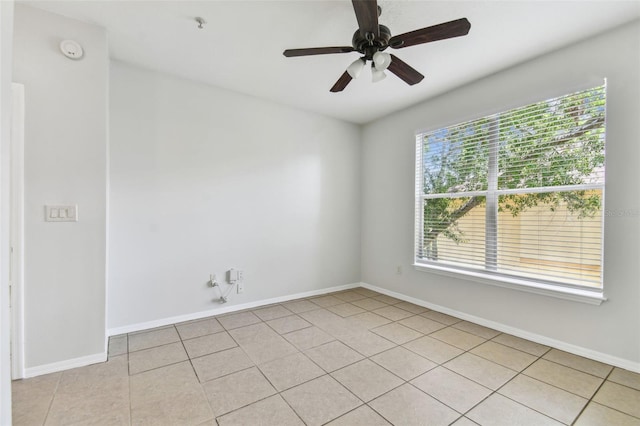 5606 Pinnacle Heights Cir Unit 304, Tampa, FL 33624 - empty room featuring baseboards, a ceiling fan, and a smoke detector