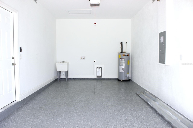 408 E Hanlon St, Tampa, FL 33604 - garage with water heater and a garage door opener